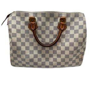 Louis Vuitton Speedy 30 Damier Azur Canvas white